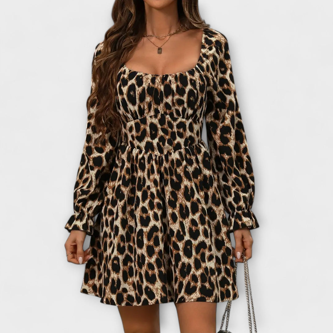 Charming Leopard Print Dress
