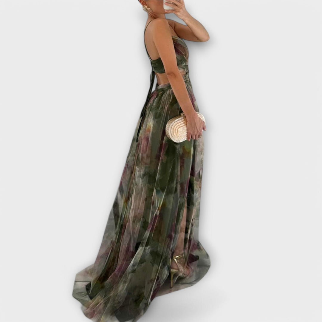 Annai – Elegant Mesh Maxi Dress
