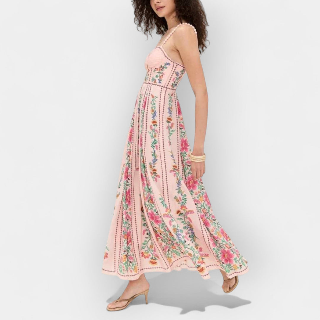 Veronika – Long Airy Dress with Subtle Print