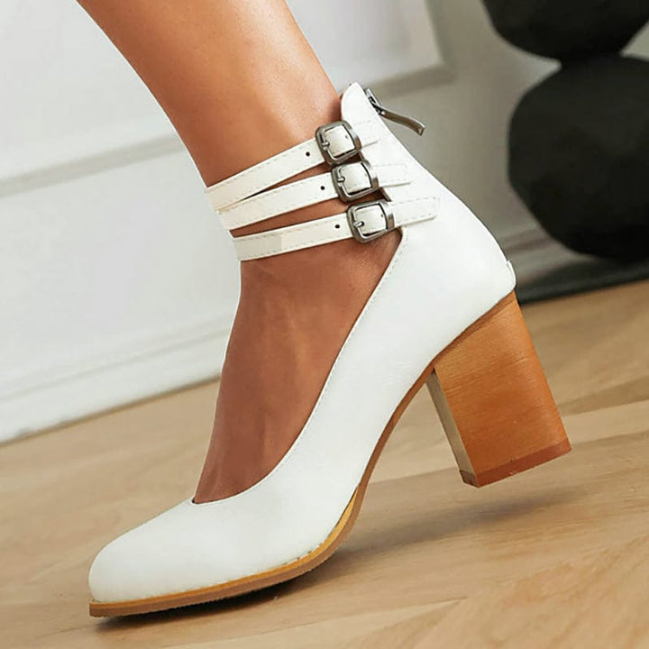 Jadara - Triple Buckle Heels