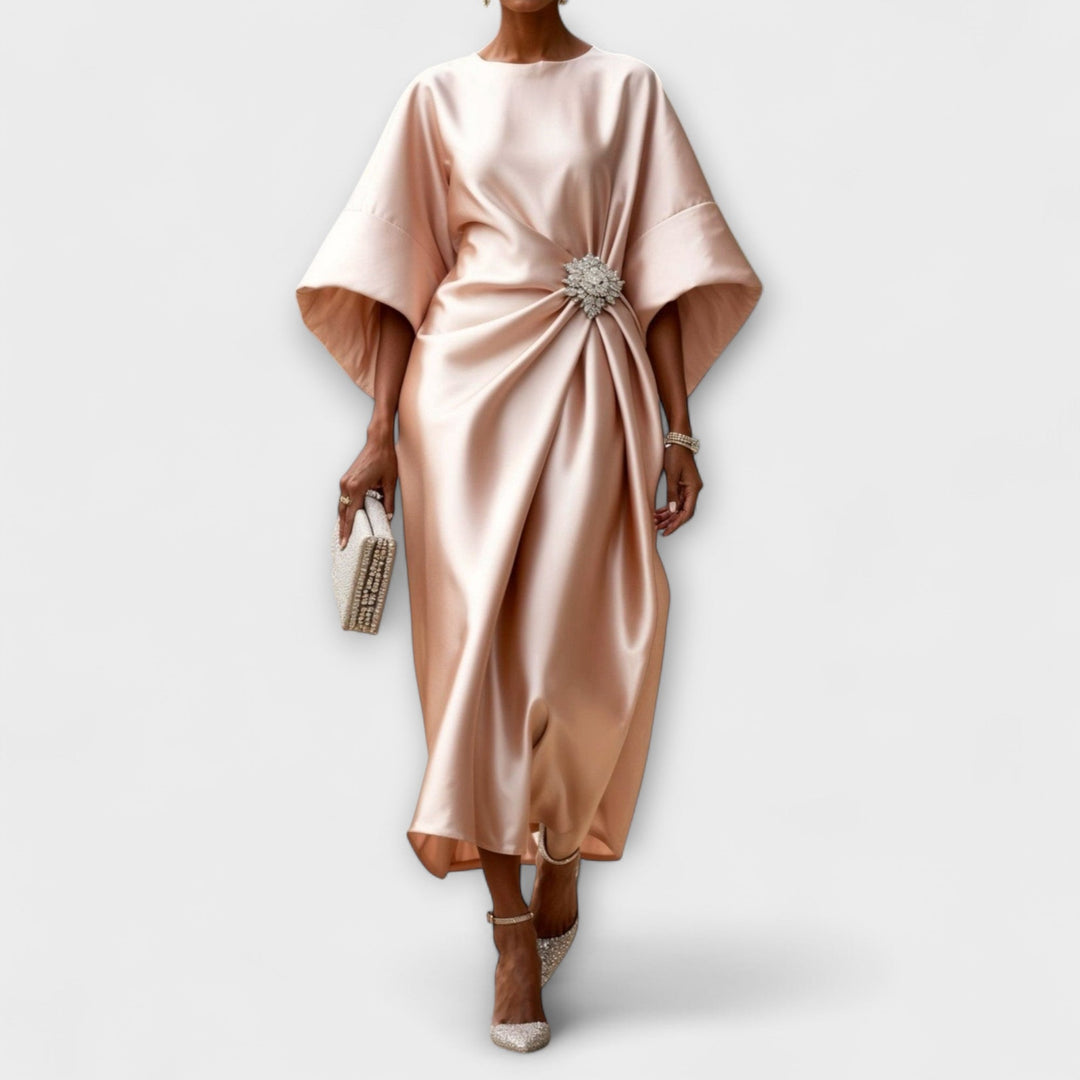 Luxury Shiny Satin Evening Dress