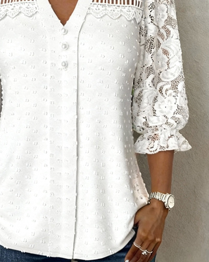 Serena | Lace Sleeve Blouse