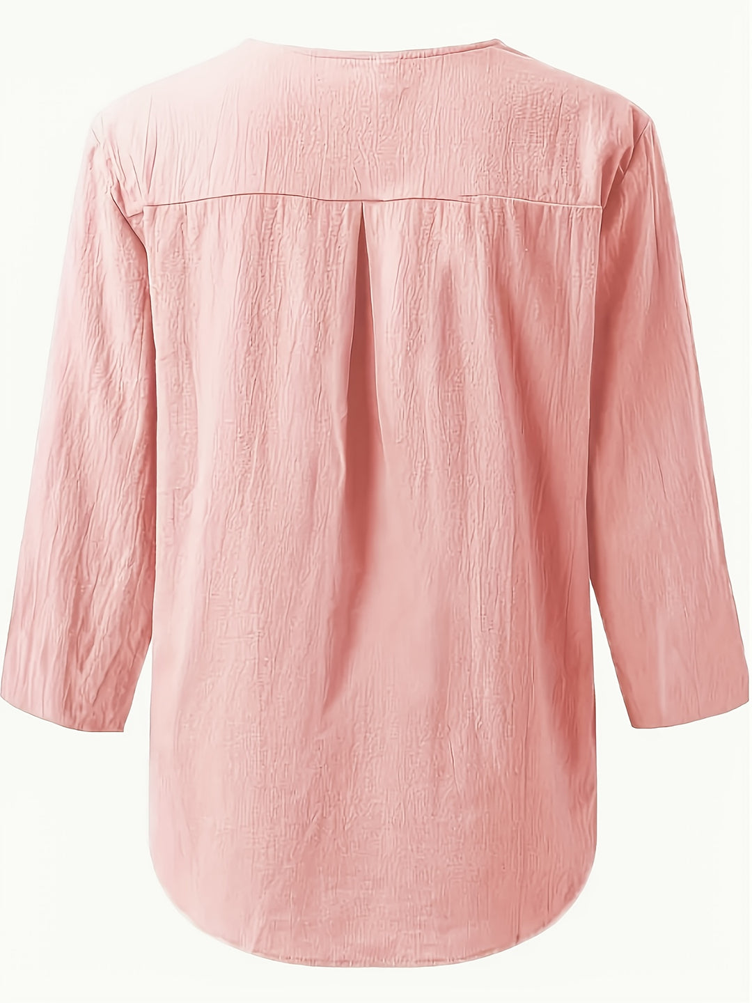 Celine | Button V-Neck Linen Top