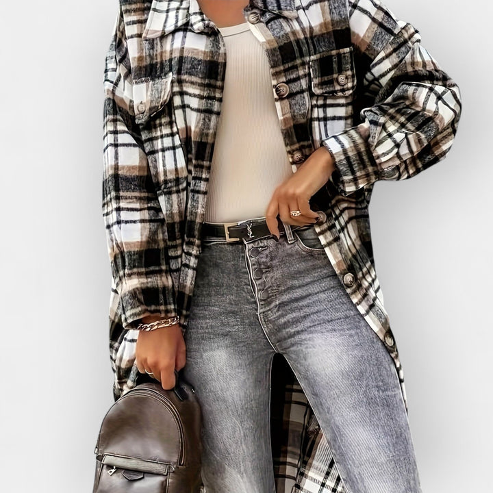 Long Fleece Shirt with Pockets