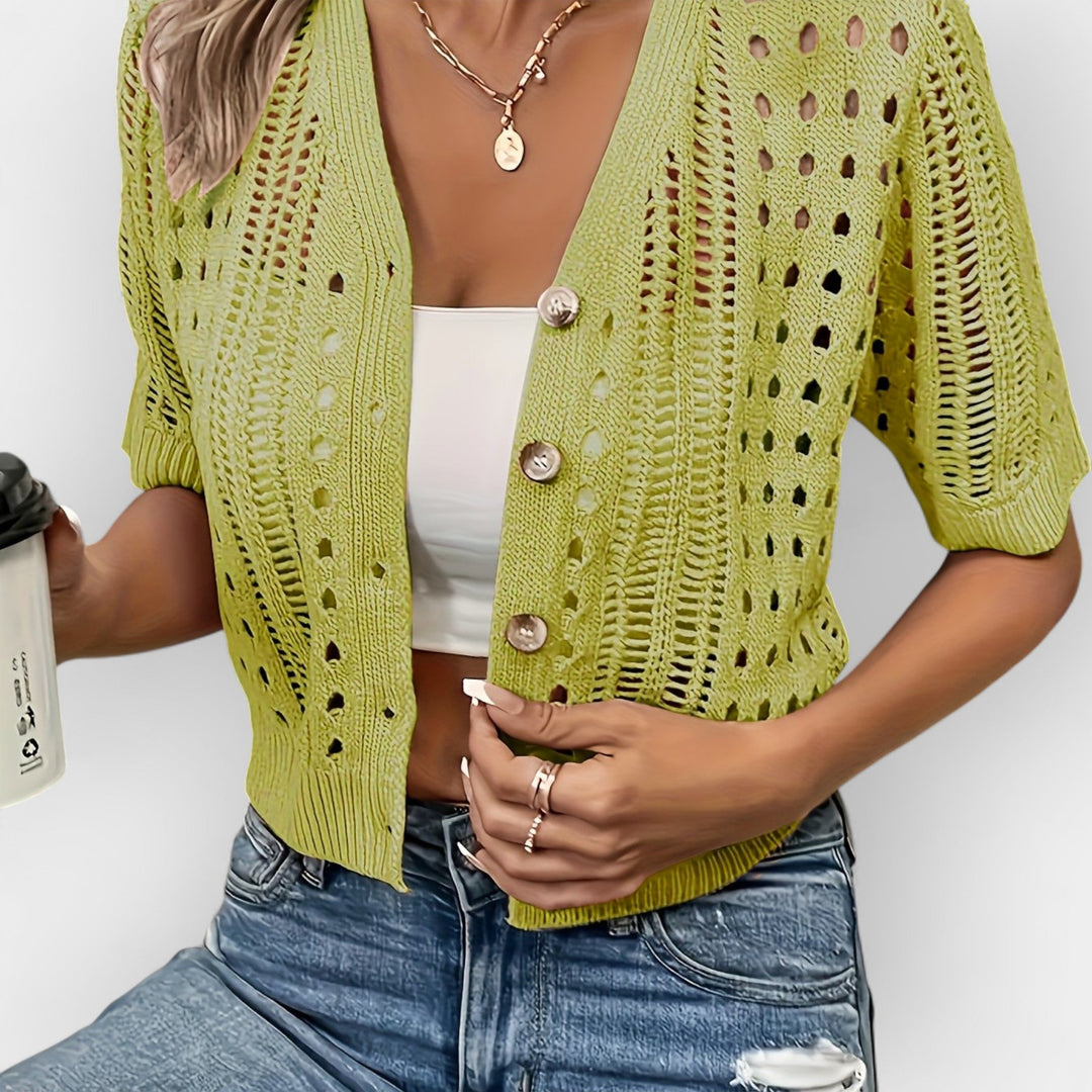 Summer Cardigan with Short Sleeves