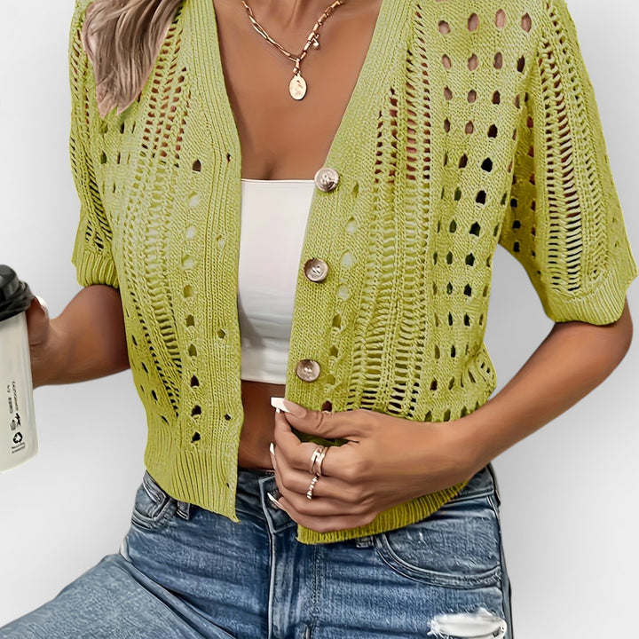 Summer Cardigan with Short Sleeves