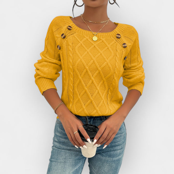 Knitted Sweater with Buttons