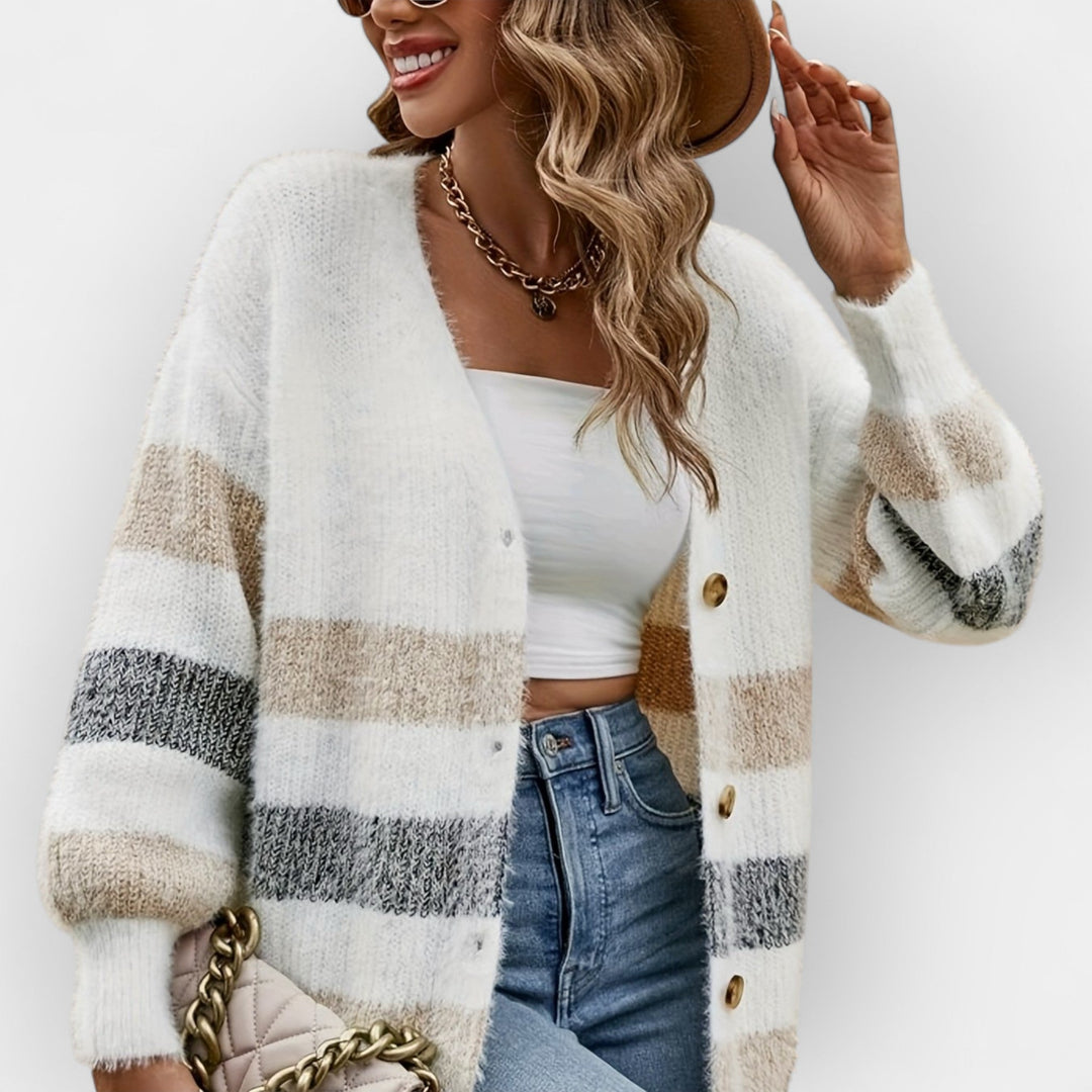 Striped French Cardigan