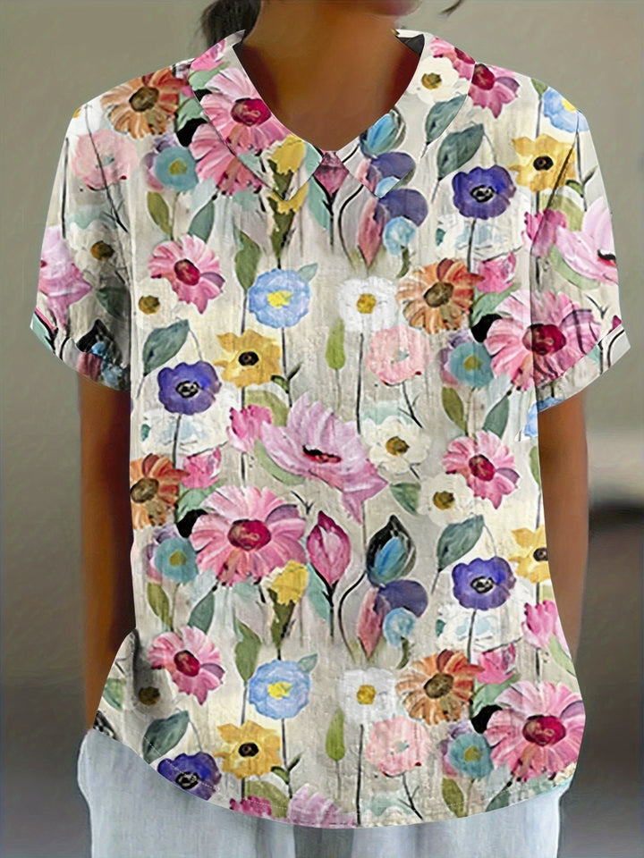 Anita-Vintage Floral Print Casual Blouse