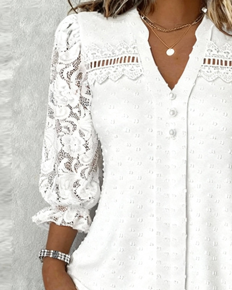 Serena | Lace Sleeve Blouse