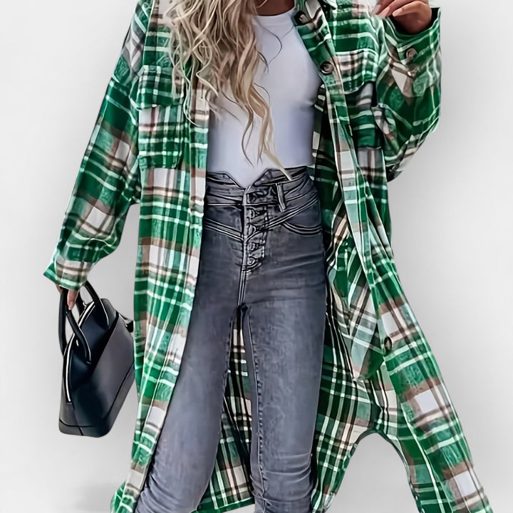 Long Fleece Shirt with Pockets