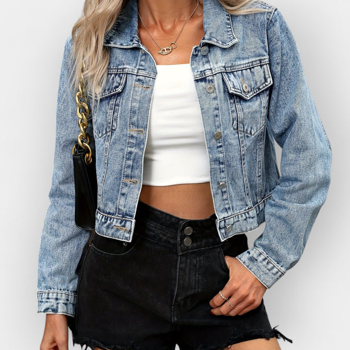 Denim Jacket with Long Sleeves