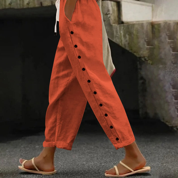 Roxie | Side Button Pants