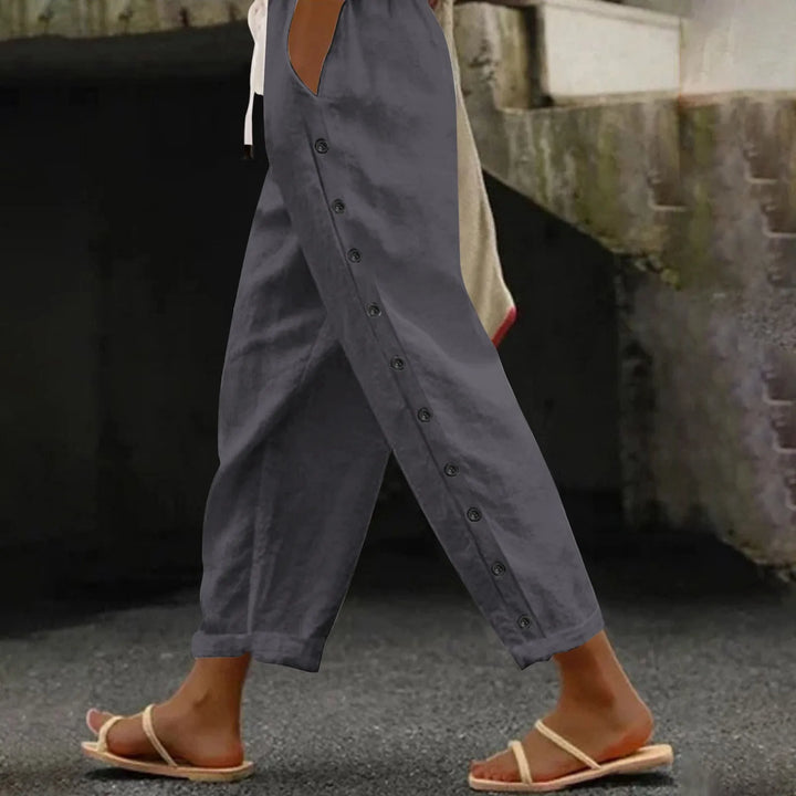 Roxie | Side Button Pants