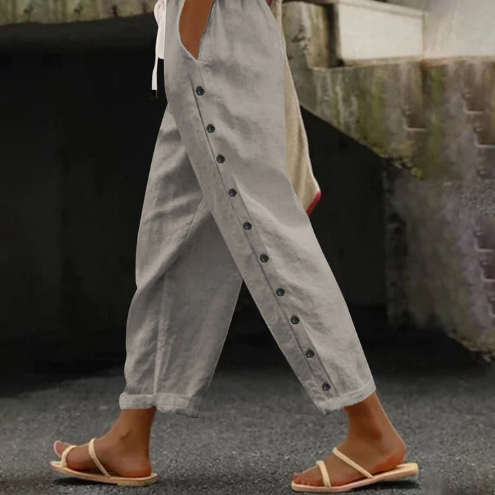 Roxie | Side Button Pants