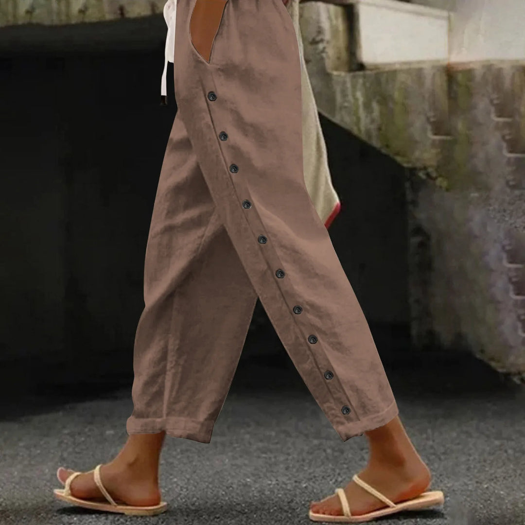 Roxie | Side Button Pants