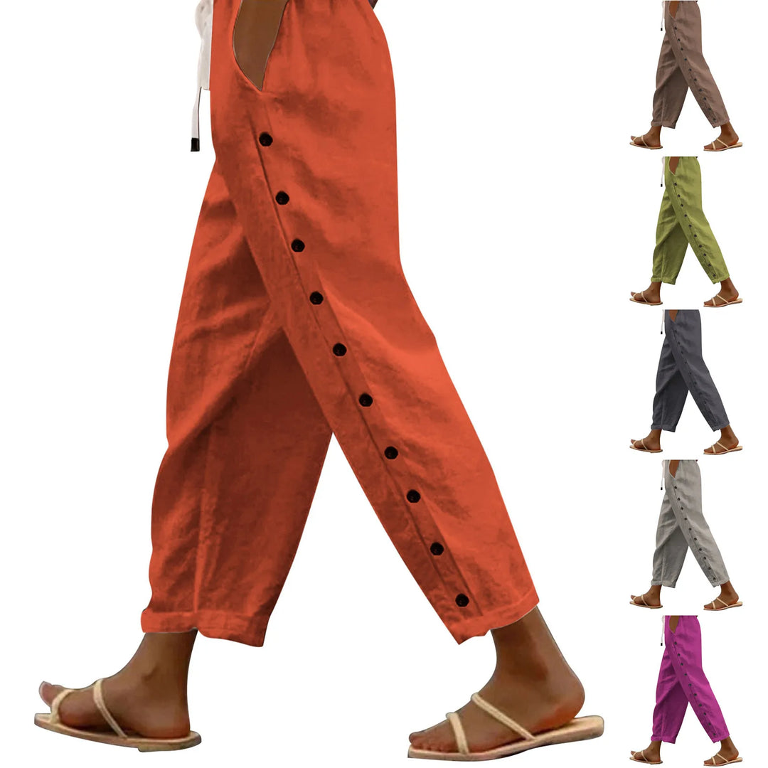 Roxie | Side Button Pants