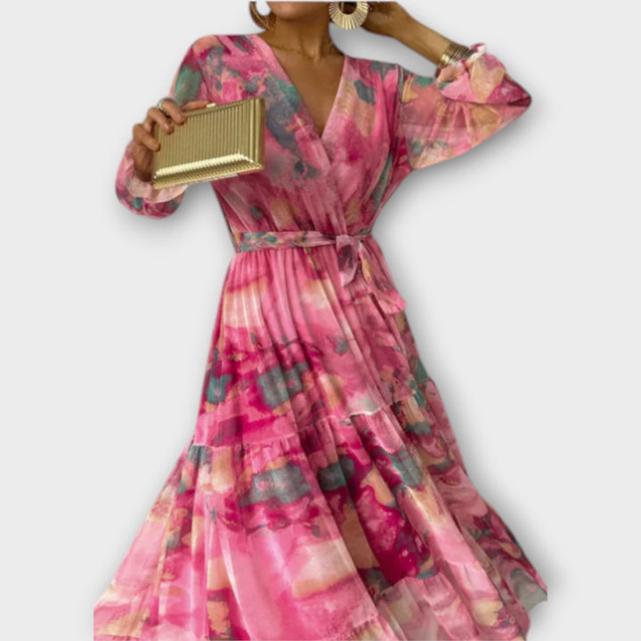 Evelyn – Watercolor Dream Maxi Coat