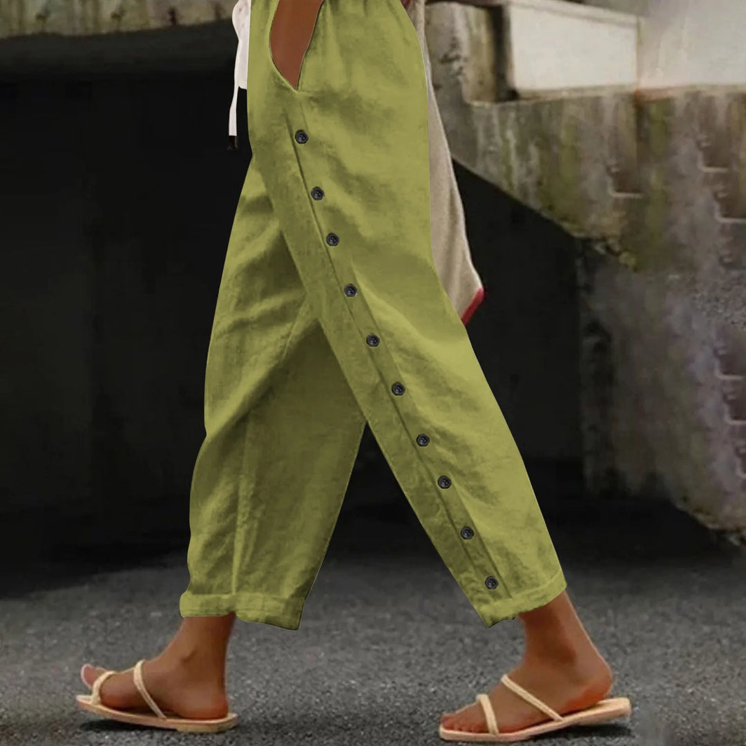 Roxie | Side Button Pants
