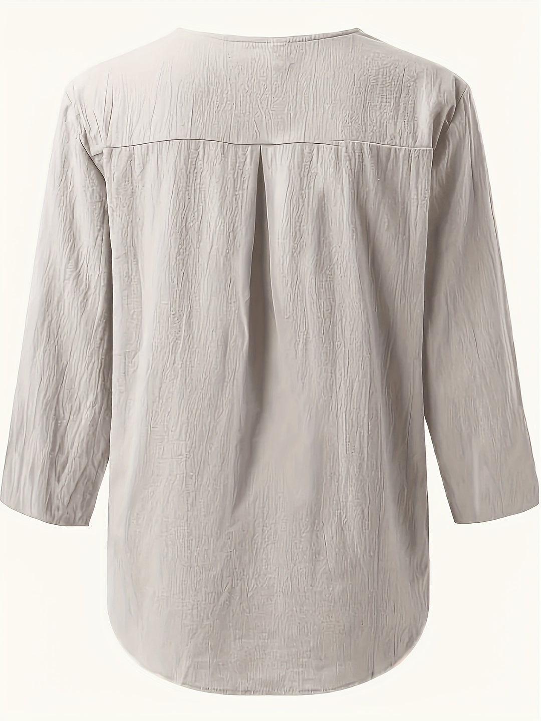Celine | Button V-Neck Linen Top
