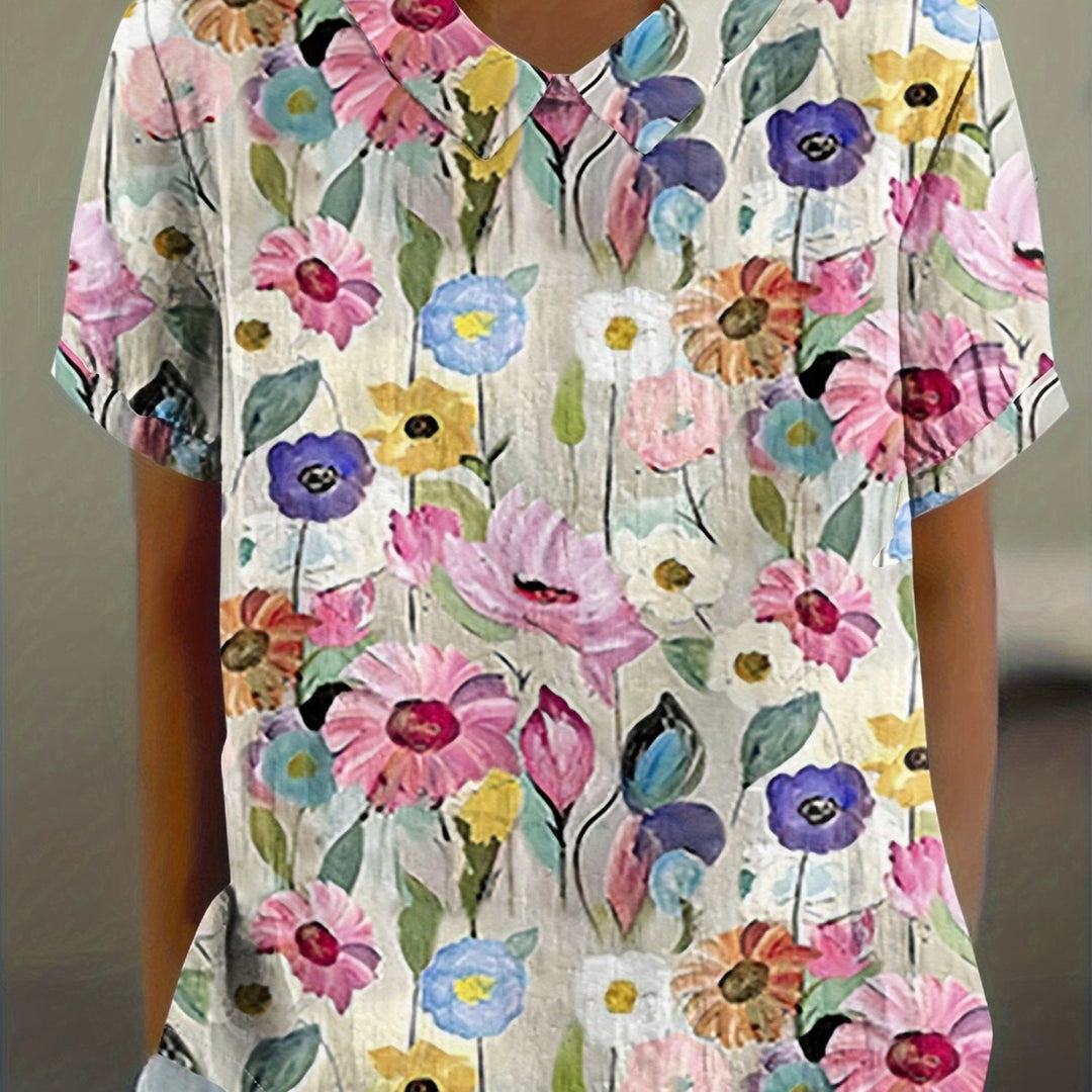 Anita-Vintage Floral Print Casual Blouse