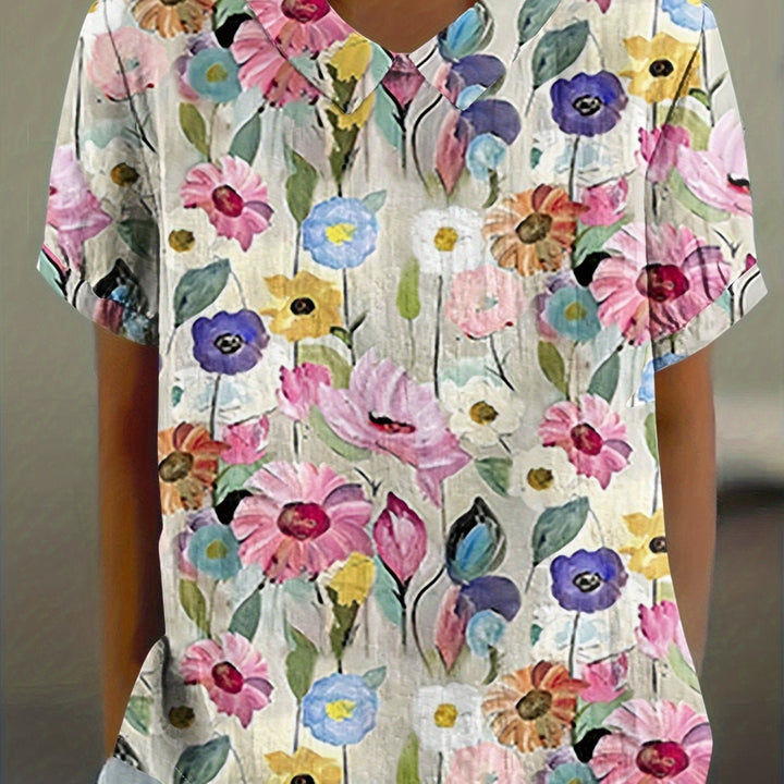 Anita-Vintage Floral Print Casual Blouse