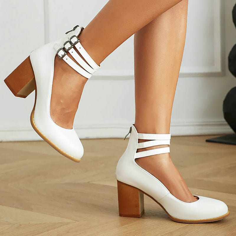 Jadara - Triple Buckle Heels