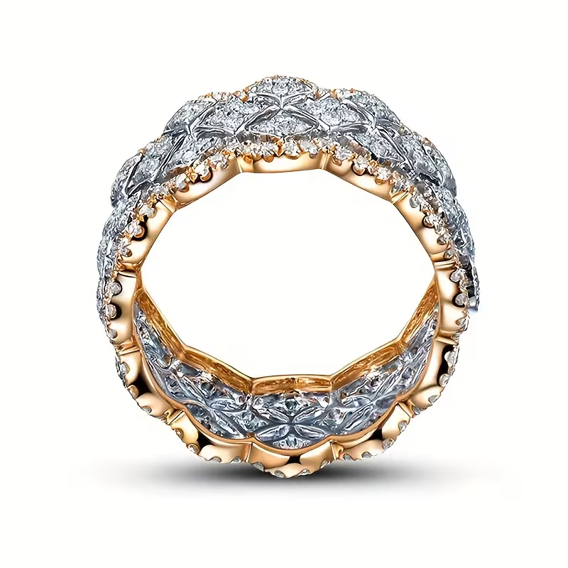 Quatrefoil Pavé Ring