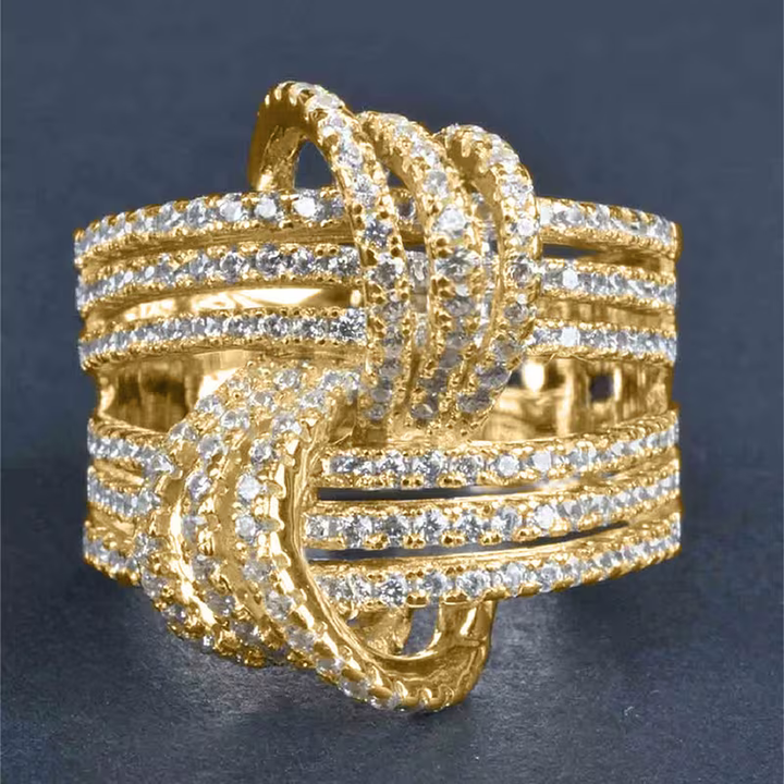 Multi-Row Knot Ring