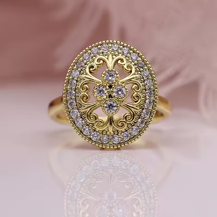 Blooming Lace Halo Ring