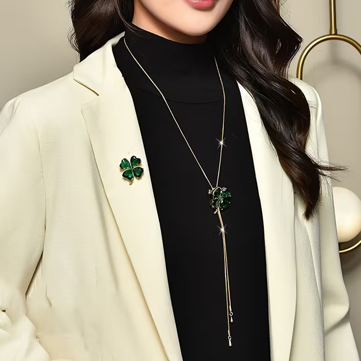 Emerald Clover Necklace