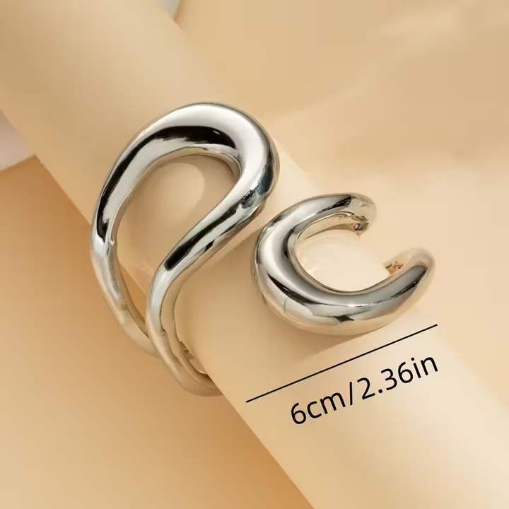 Minimal Golden Cuff Bracelet