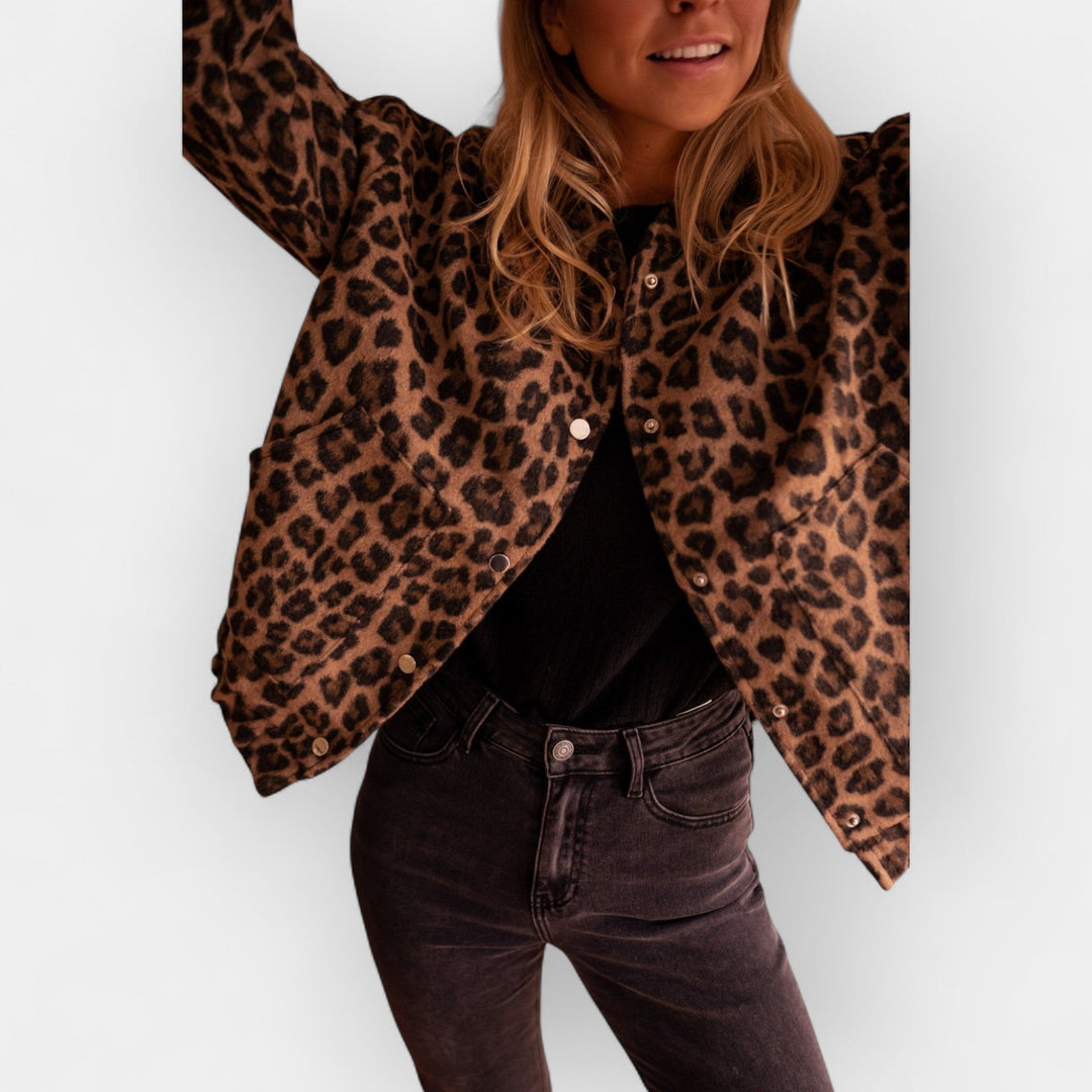 Stylish Leopard Print Jacket