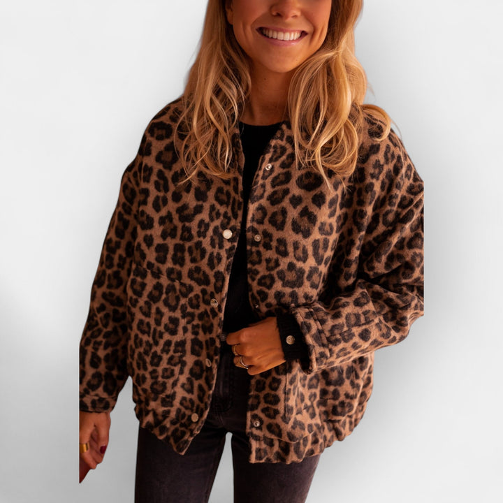 Stylish Leopard Print Jacket