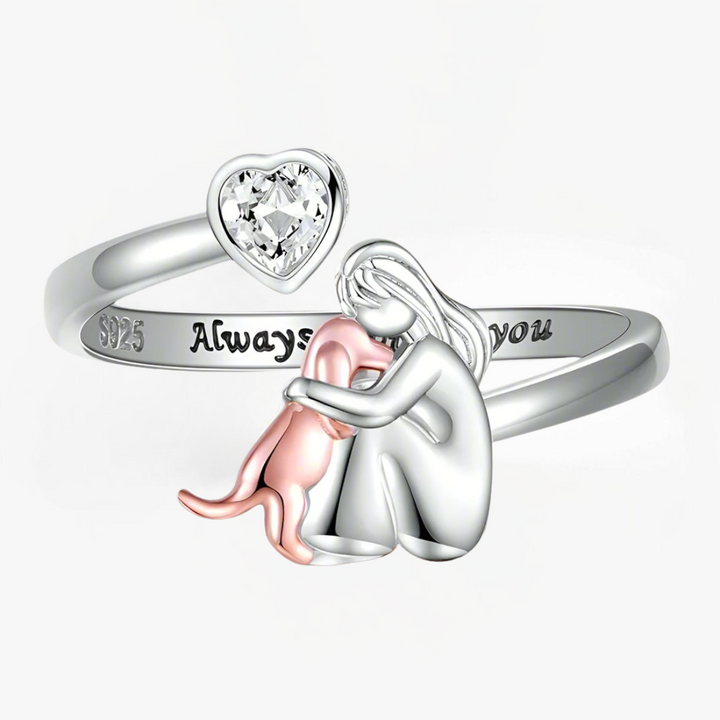 Dog Embrace Ring (Rose)